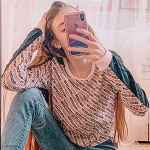 Hollister California pink crop top